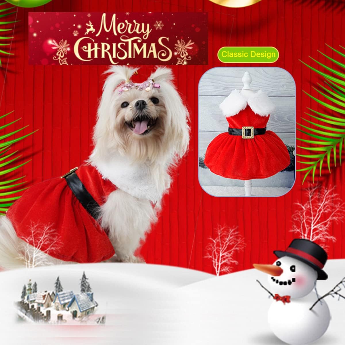 Dog Christmas Dress