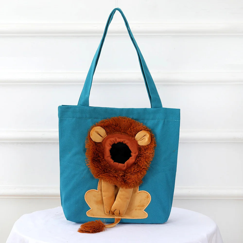 Lion Pet Shoulder Travel Bag