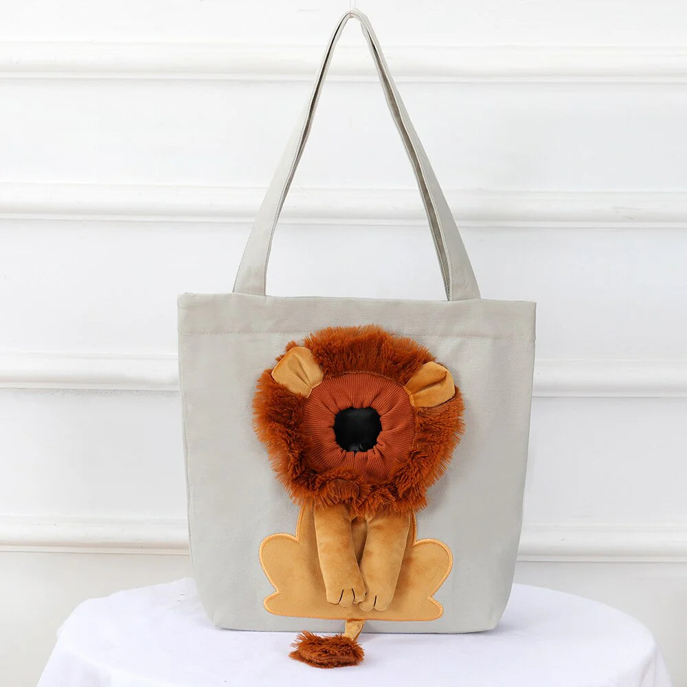 Lion Pet Shoulder Travel Bag