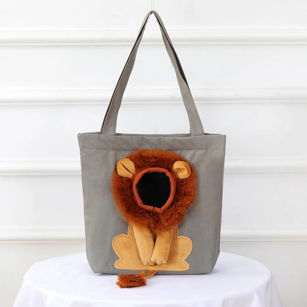 Lion Pet Shoulder Travel Bag