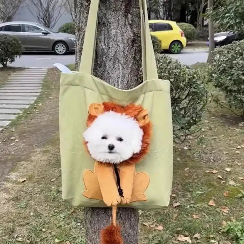 Lion Pet Shoulder Travel Bag