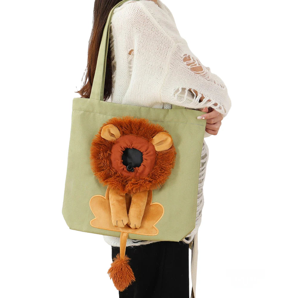 Lion Pet Shoulder Travel Bag