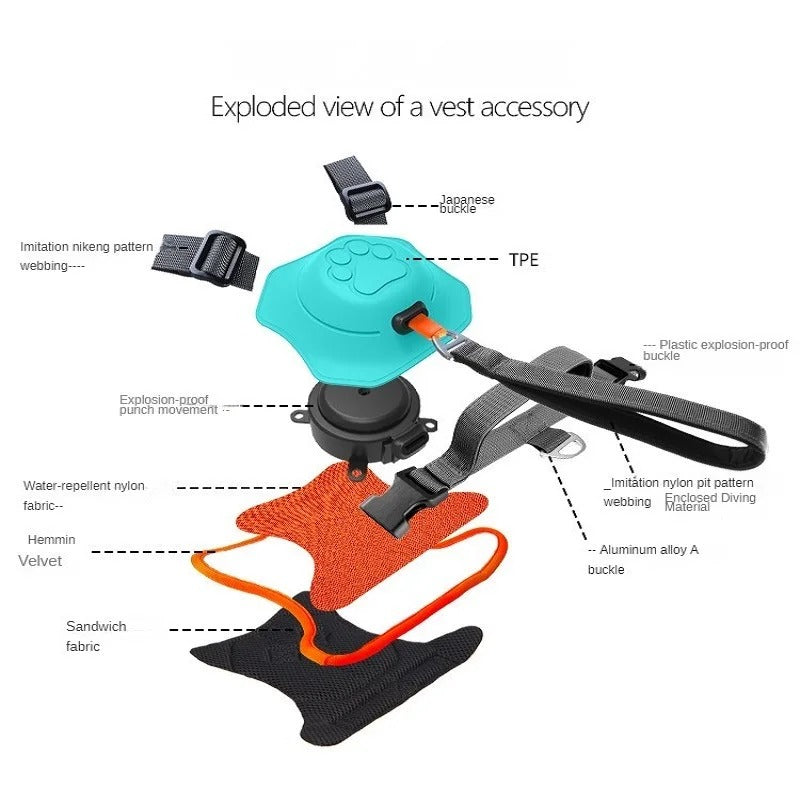 2-in-1 Retractable Leash Harness