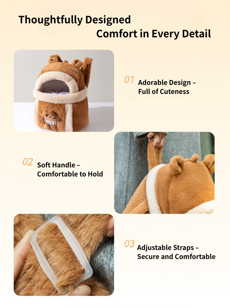 Plush Pet Carrier Backpack