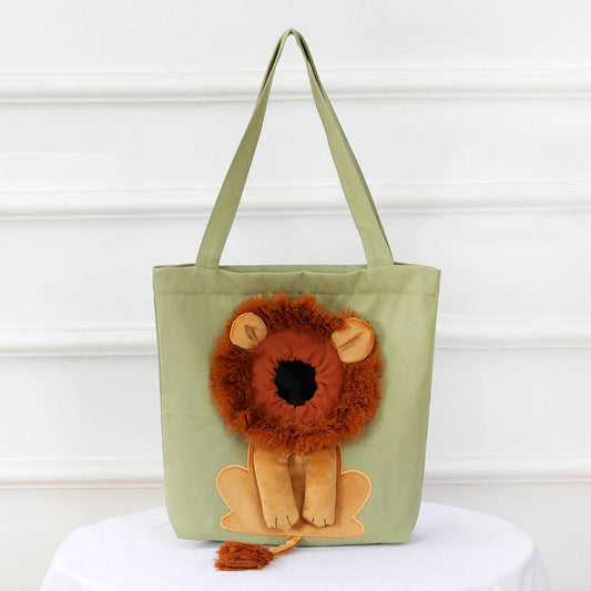 Lion Pet Shoulder Travel Bag