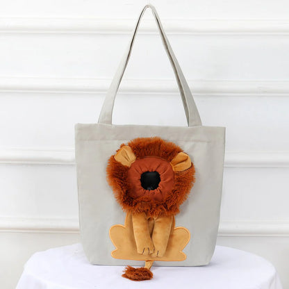 Lion Pet Shoulder Travel Bag