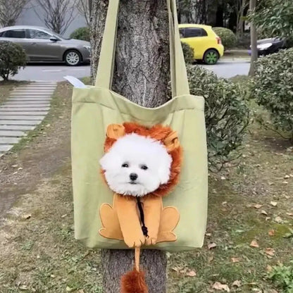 Lion Pet Shoulder Travel Bag